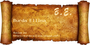 Burda Ellina névjegykártya